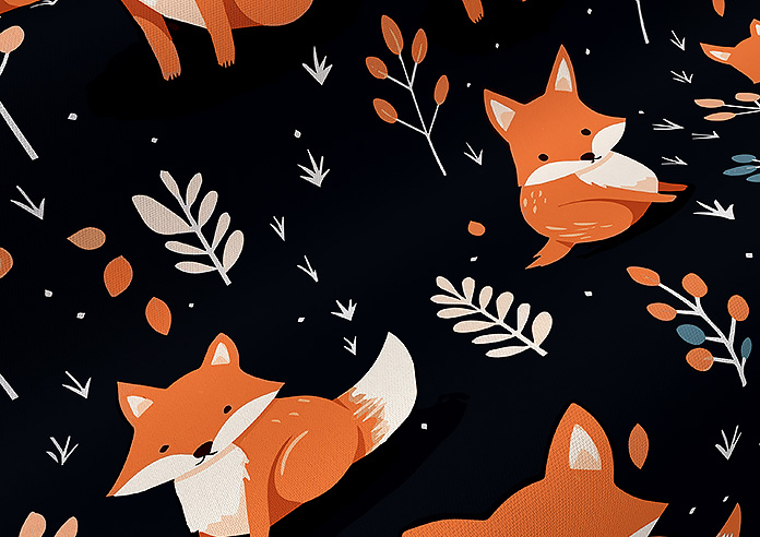 Foxy Friends, Ginger - Motorised Roman Blind - Image 4
